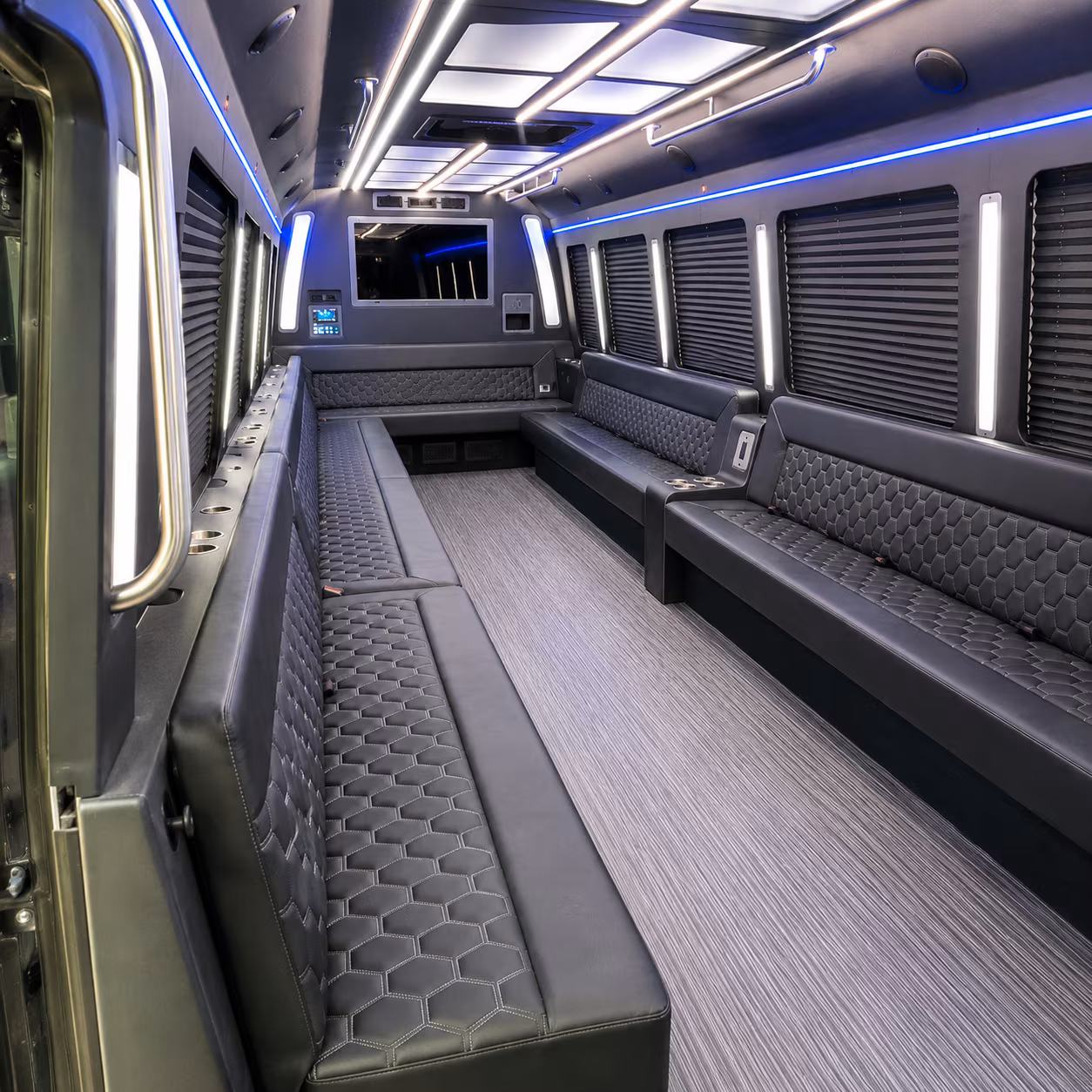 amarillo 40 passenger party bus interior